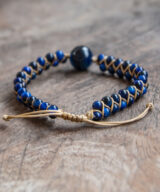 bracelet gem stones blue vegan