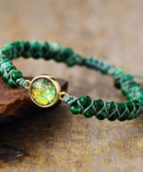 armband groen opaal