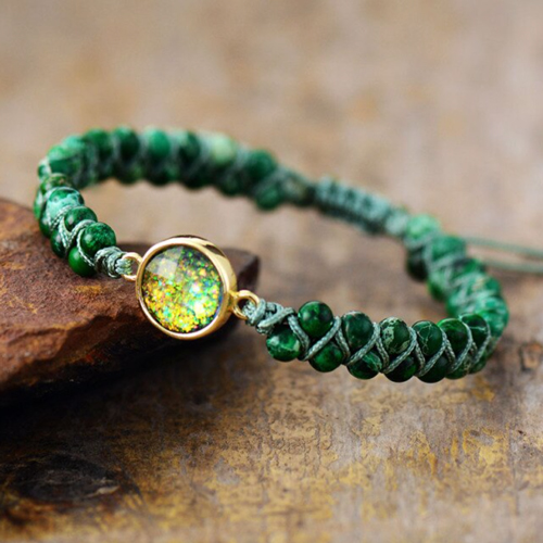 armband groen opaal