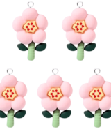 sieraden maken bedels hanger roze bloem