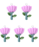sieraden maken bedels hanger paarse bloem