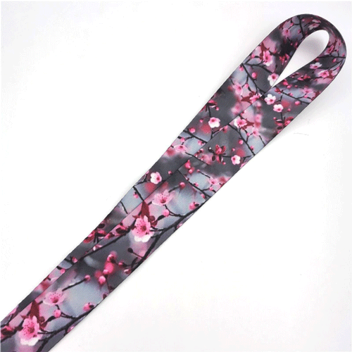 keycord lanyard roze bloemen met telefooncord