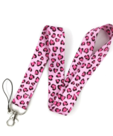 keycord lanyard luipaardprint roze groothandel