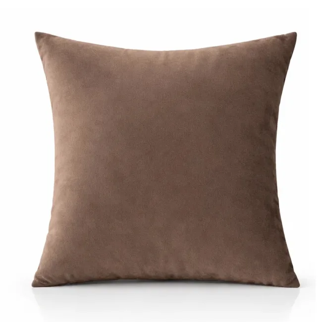 velvet kussenhoes bruin