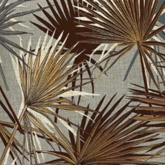 kussenhoes palm bruin grijs