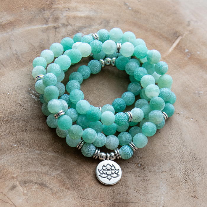 armband meditatie yoga lotus turquoise