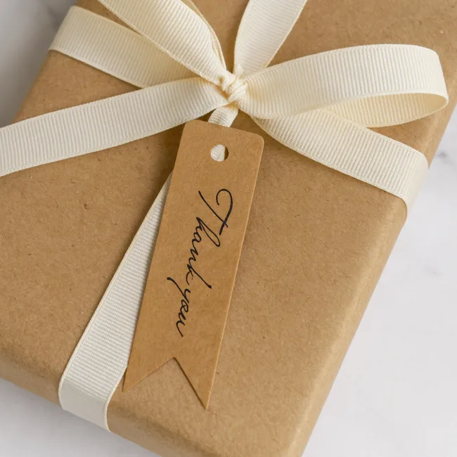 set-100-labels-bruin-thank you - bedanktkaartjes