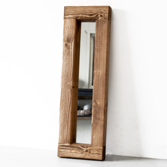 spiegel smal houten lijst