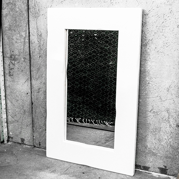spiegel houten lijst wit handgemaakt