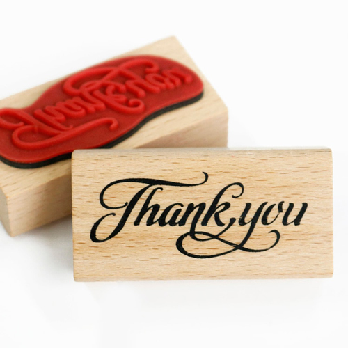 stempel hout thank you