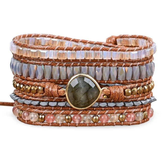 wikkel amband bohemian sun crystal