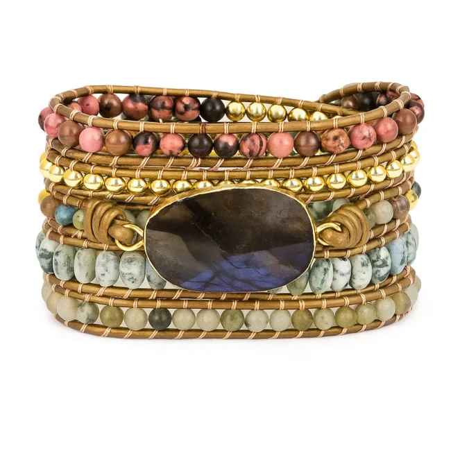 wikkelarmband misty blue