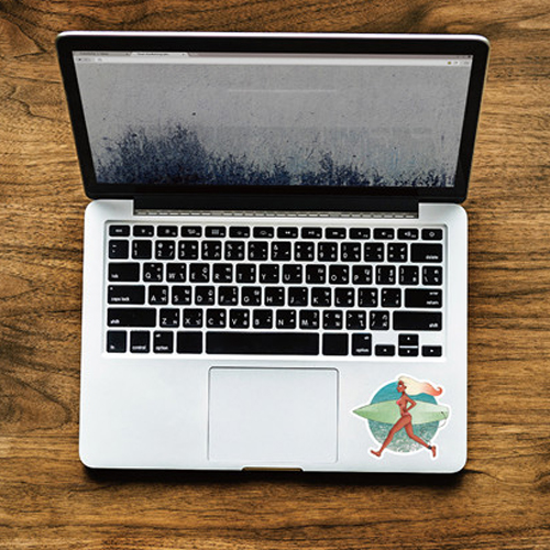 laptop stickers surfen