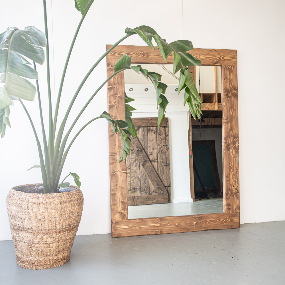 handgemaakt spiegel lijst hout