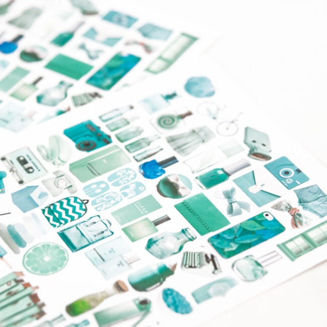 stickers turquoise