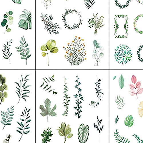 agenda stickers bladeren