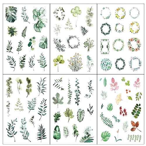 agenda stickers bladeren