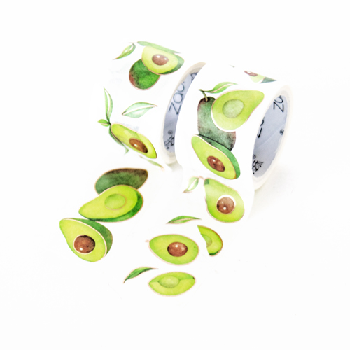 washi tape avocado