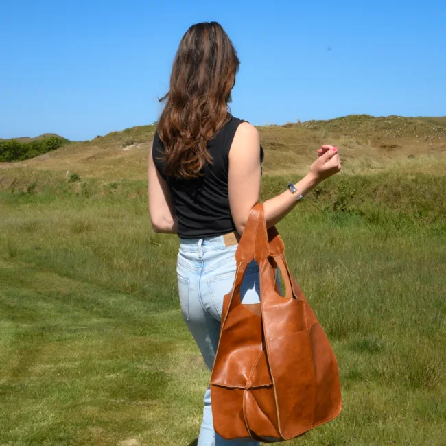 schoudertas ivy lichtbruin