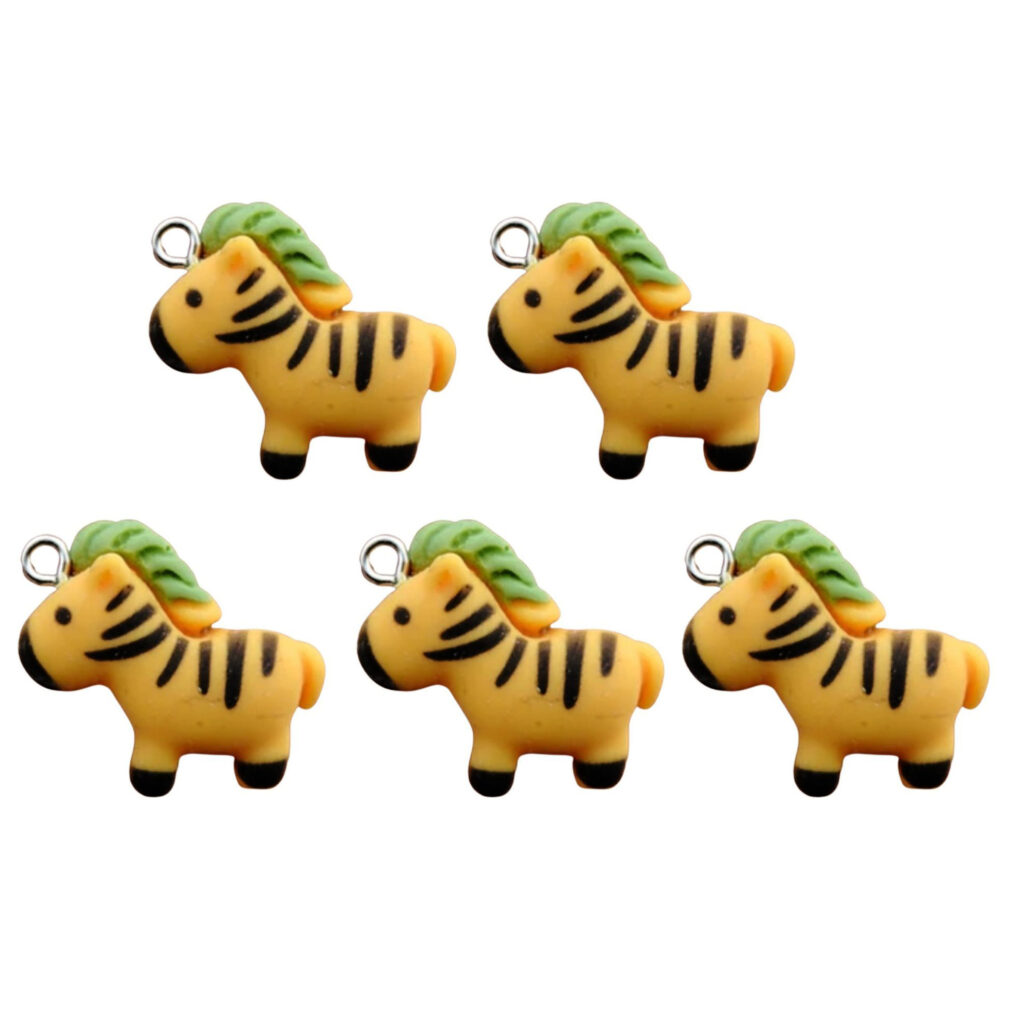 hanger sieraden maken zebra geel