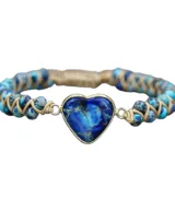 armband heart jaspis blue