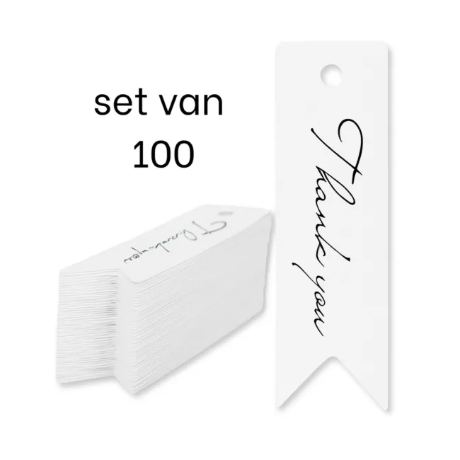 set 100 labels wit thank you