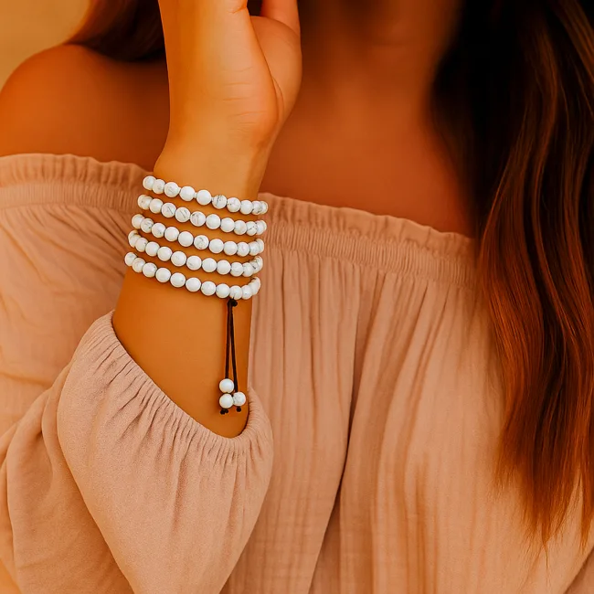 wikkelarmband white marble