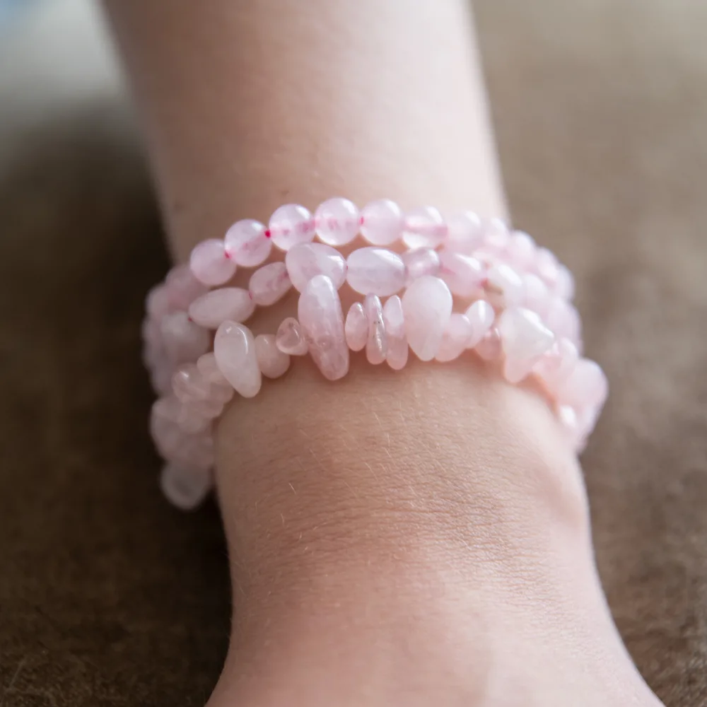 armbanden set rozenkwarts
