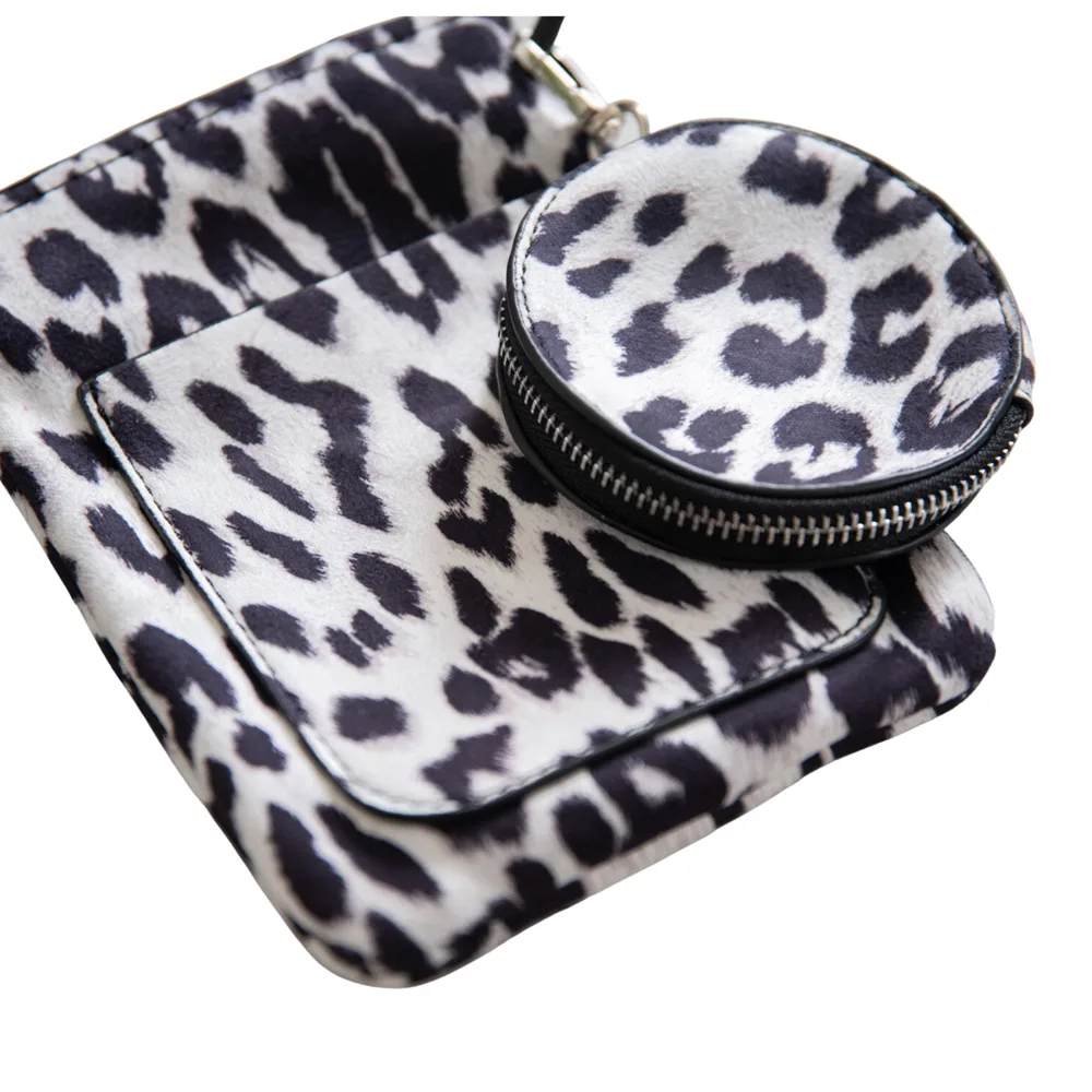 telefoontas luipaardprint zwart-wit