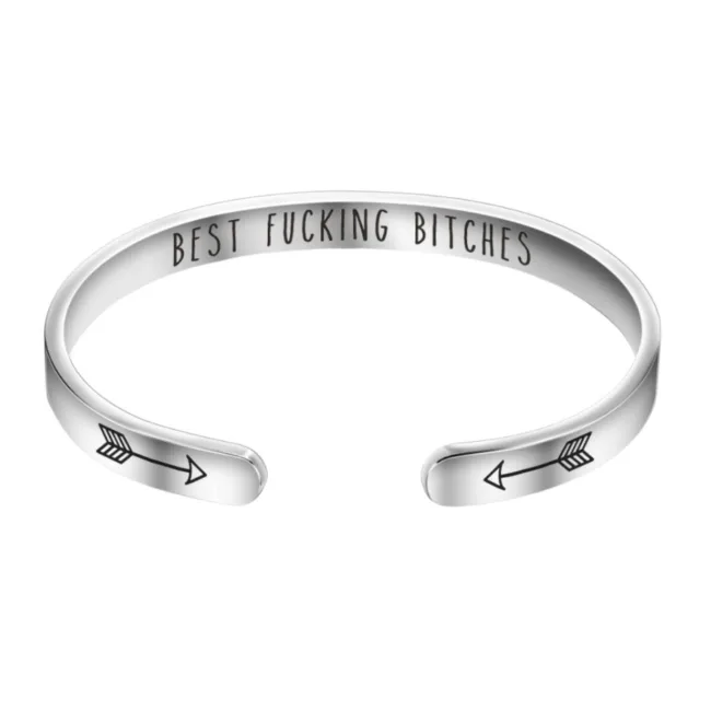 armband best fucking bitches zilver