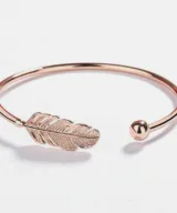 armband feather rosè goud
