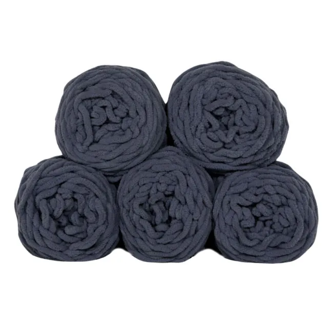 chunky wol voor haken grijs