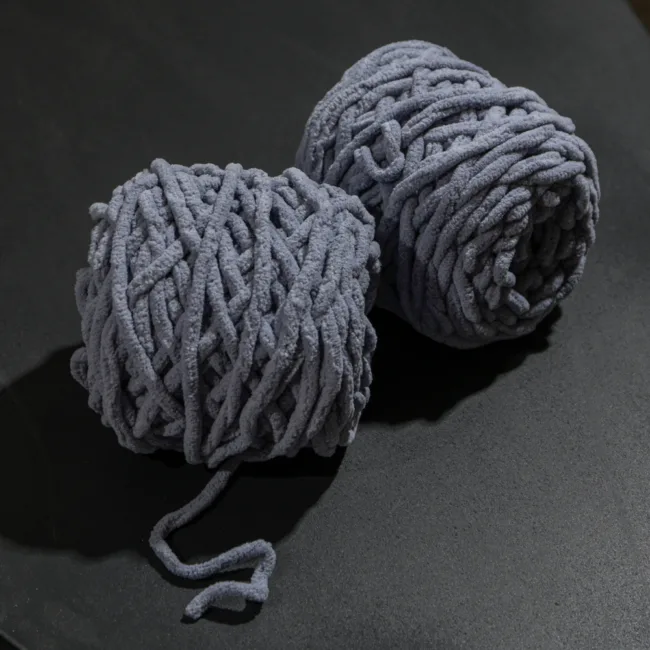 chunky wol voor haken grijs