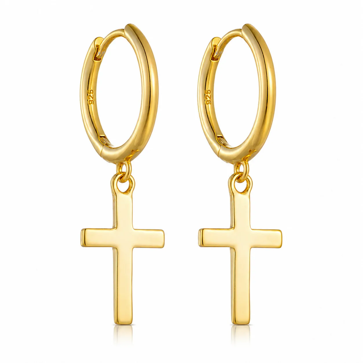 oorbellen goud kruisje 1 oorbellen goud kruisje