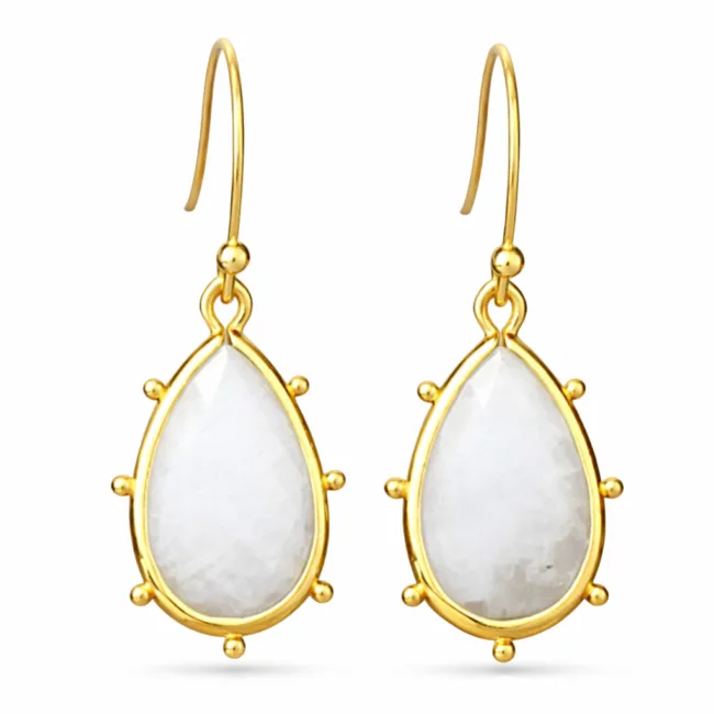 oorbellen edelsteen opaal wit