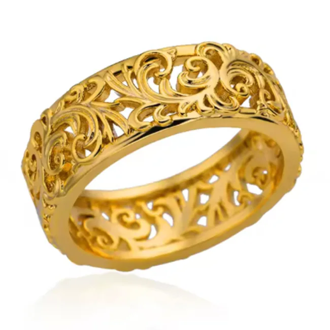 ring bloemen goud