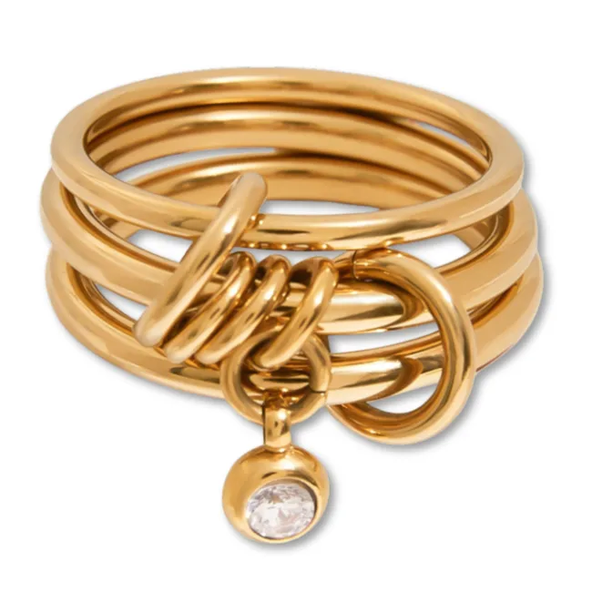 ringen set Sienna Goud