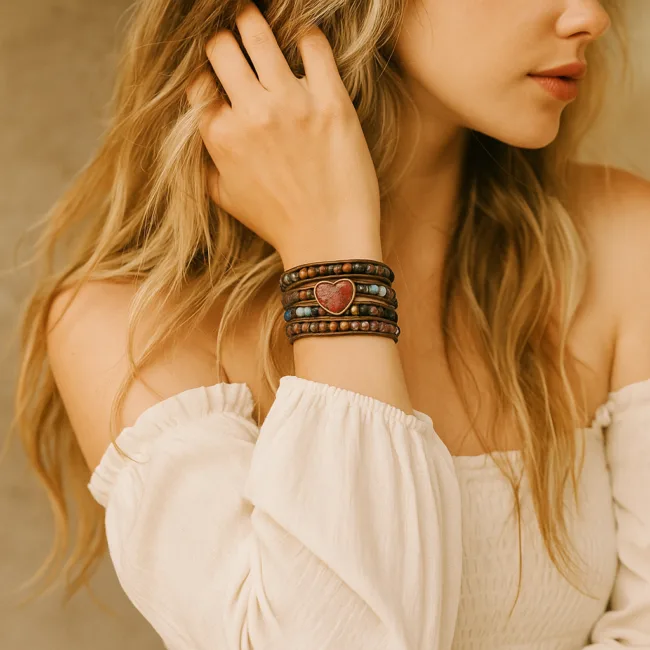 wikkelarmband red heart