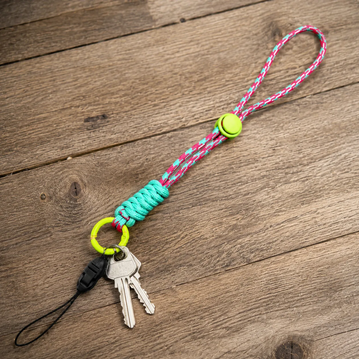 keycord roze turquoise 2 keycord roze turquoise