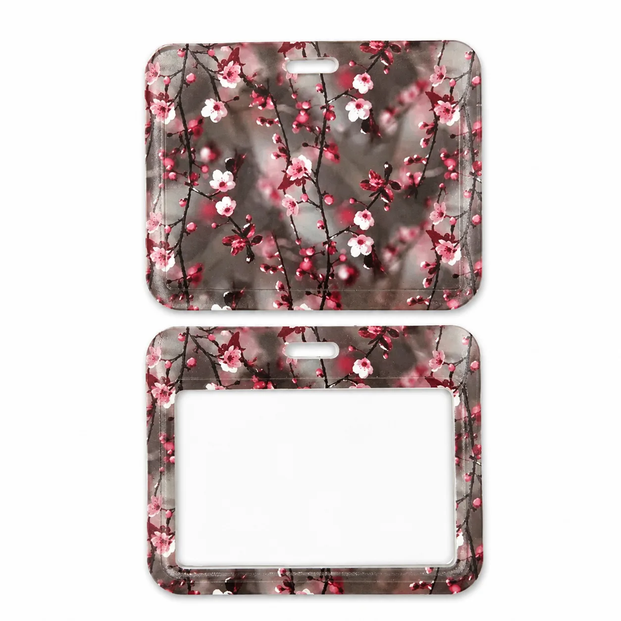 badgehouder cherry blossom met trekkoord horizontaal 6 badgehouder cherry blossom