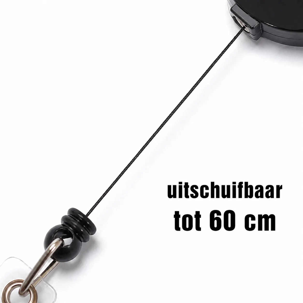 badgehouder stippen zwart-wit met trekkoord horizontaal 7 badgehouder cherry blossom