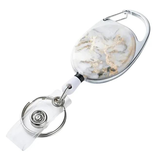 Badgehouder RVS Grey Marble