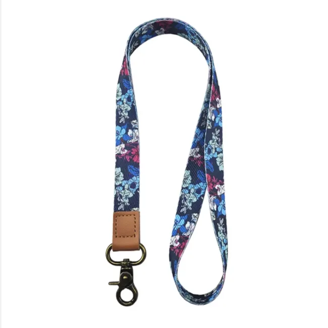 Keycord Bloemen Blauw