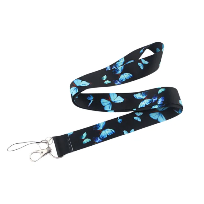 keycord blue butterflies
