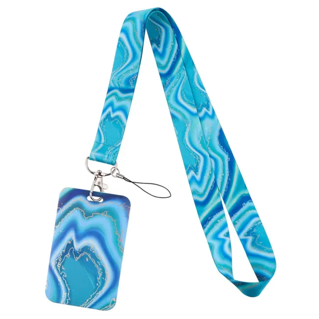 Keycord met Pashouder Blue Marble