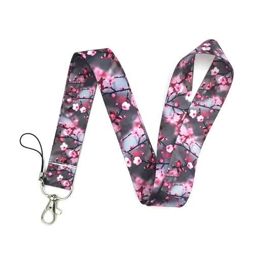 keycord cherry blossom grey