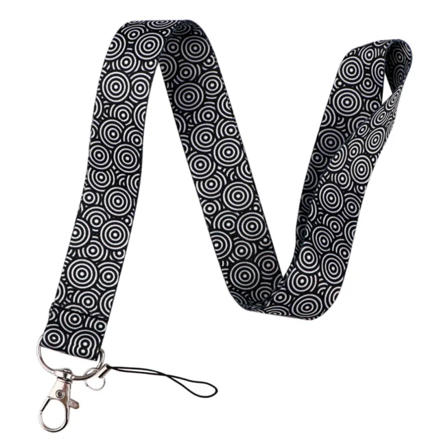 keycord cirkels zwart wit