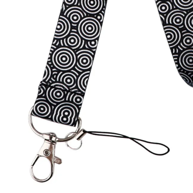 keycord cirkels zwart wit