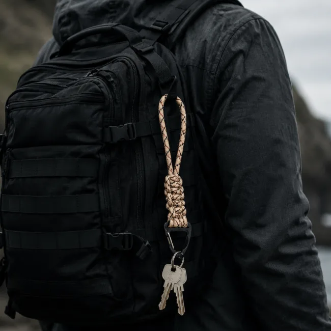 keycord clipsluiting zand