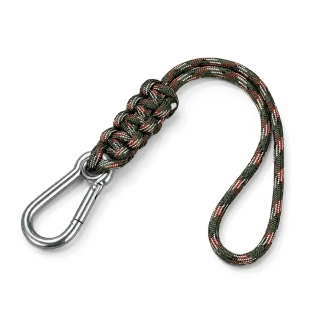 keycord donkergroen crème rood